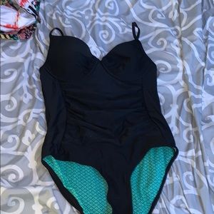 Black One Piece Bathing suite